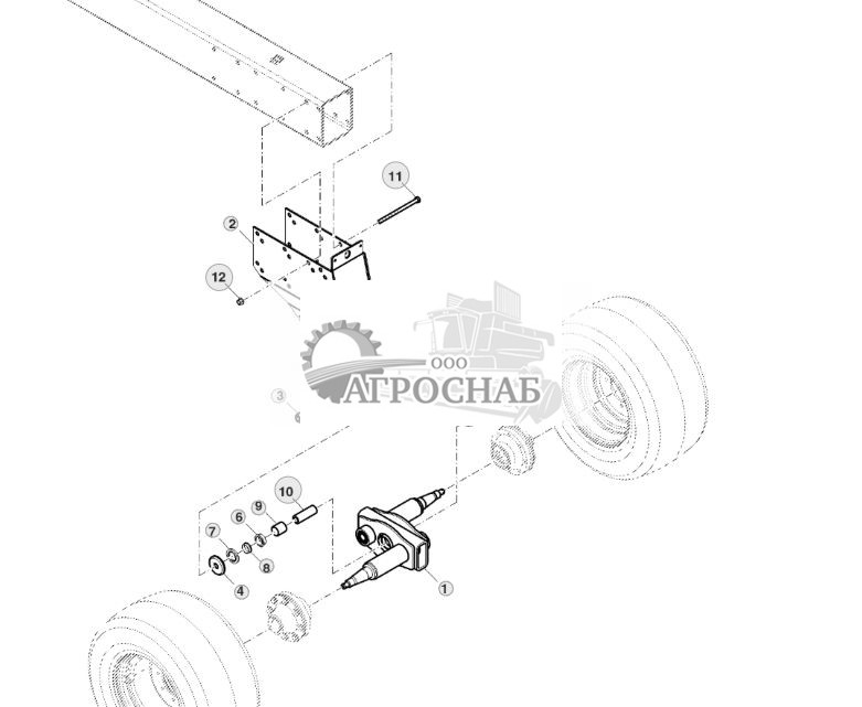 Опора, узел сдвоенного колеса, для тяжелых условий работы (745101 - 750100) - ST706295 24.jpg